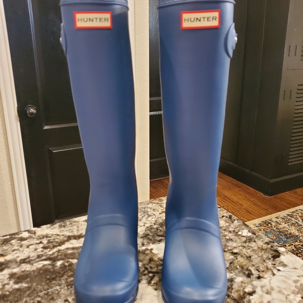 Hunter Original Tour rain boots Dark Earth Blue US Size 6, EU Size 37, UK 4